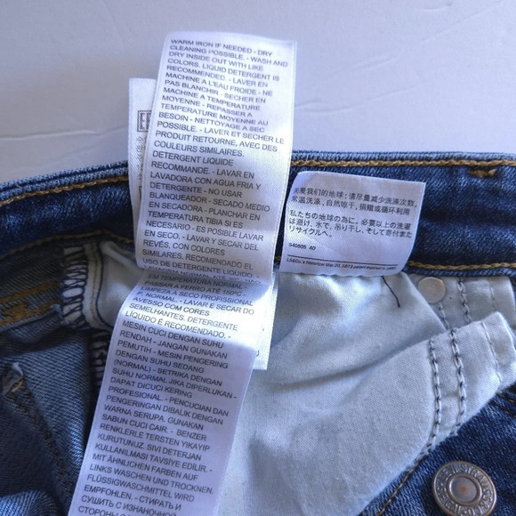 Levi's 711 Skinny Jeans Raw Hem Size 27 western, cowgirl - Picture 9 of 11